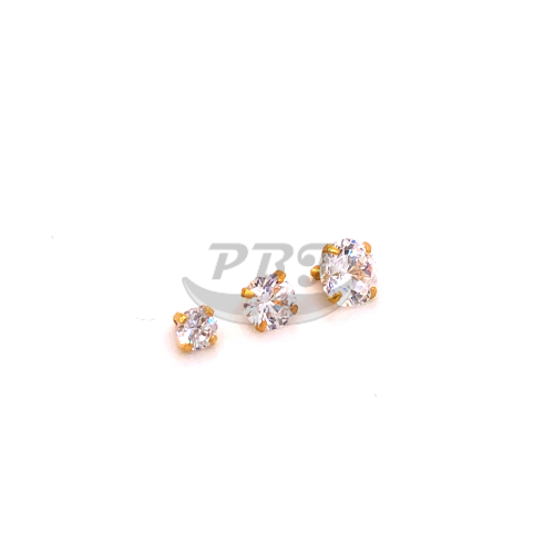 14G Dermal Anchor Top, CZ Prong Set -316L S. Steel