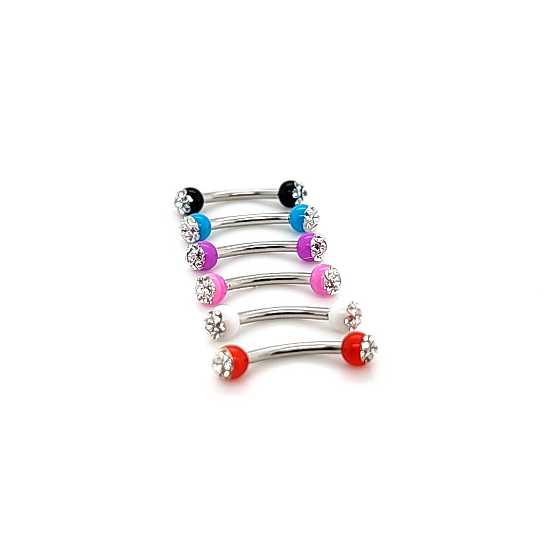 16G Acrylic Eyebrow- Top Ferido