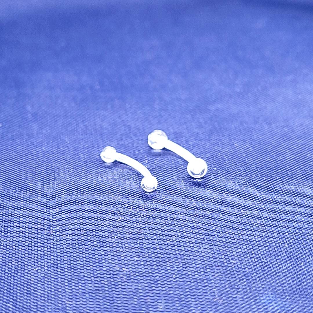 16G Acrylic Eyebrow-Bio Plast Retainer