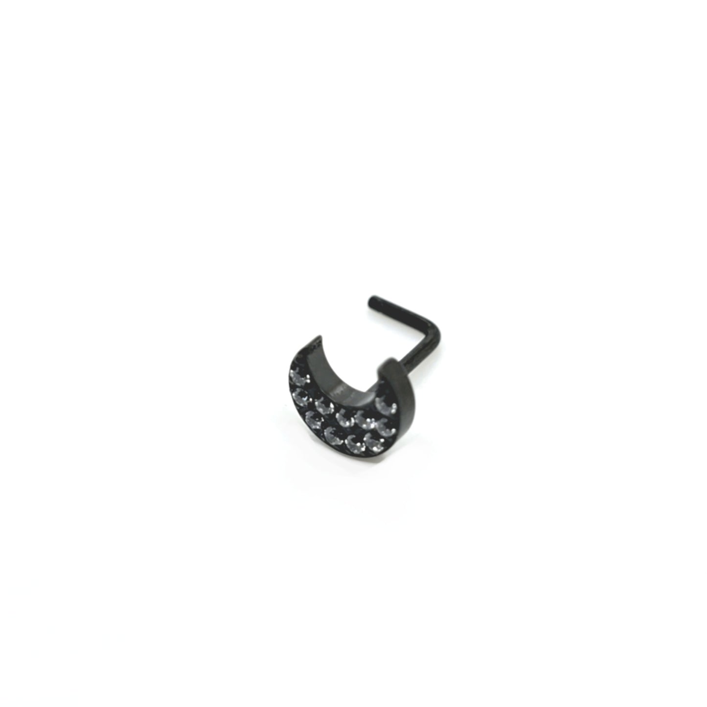 20G L Shape Crescent Steel Casting CZ Set