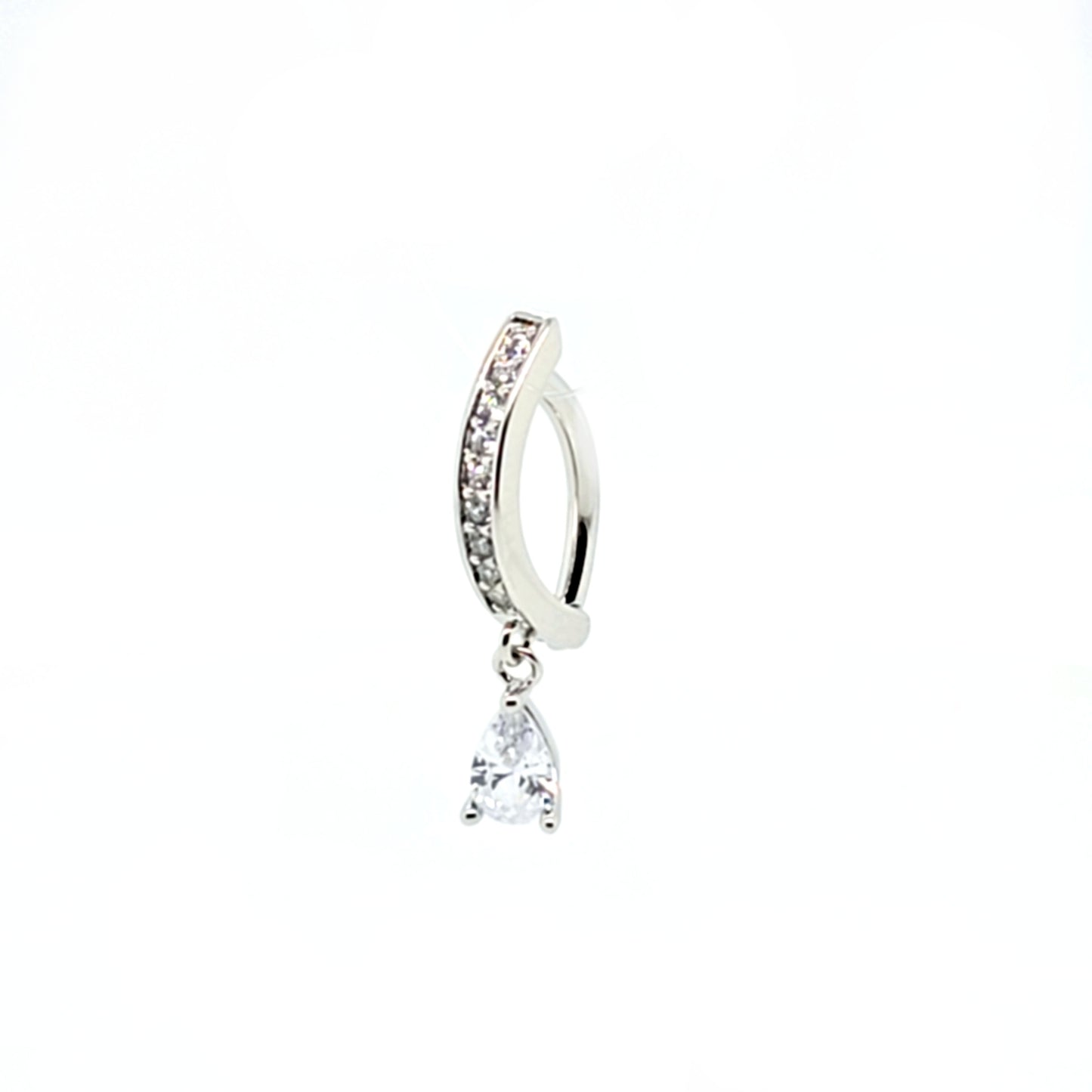14G Belly Single Line CZ Dangle -316L S. Steel