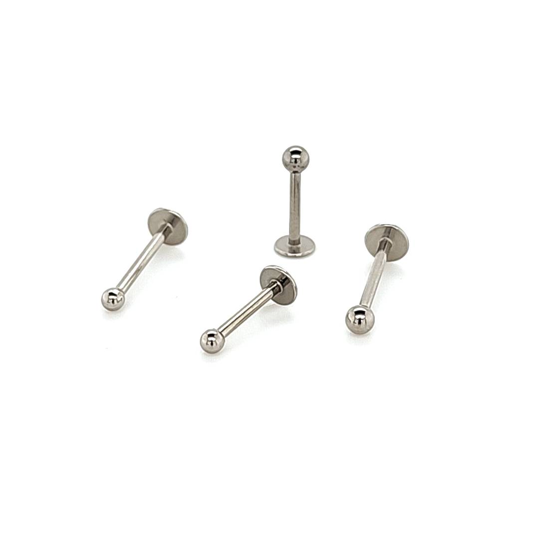 18g Labret- Plain Ball- 316L S. Steel