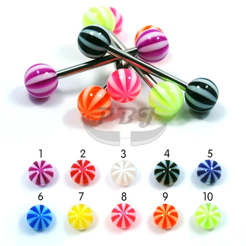 14G Acrylic Barbell-Beach Ball