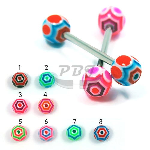 14G Acrylic Barbell-Cobweb