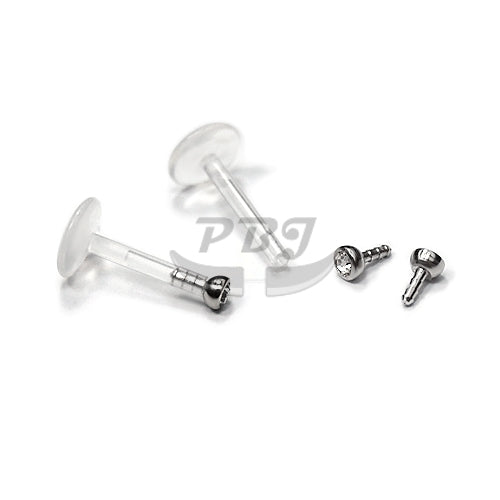 16G Flexible Labret- Retainer PTFE Monroe