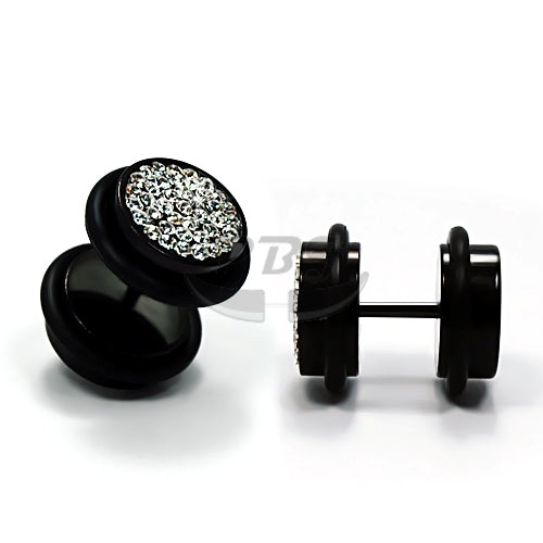 16G 6G~7/16" Fake Barbell, Ferido-Black Steel