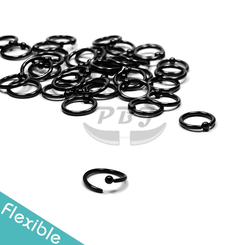 18G BCR Ball Fixed, Flexible-Black Steel