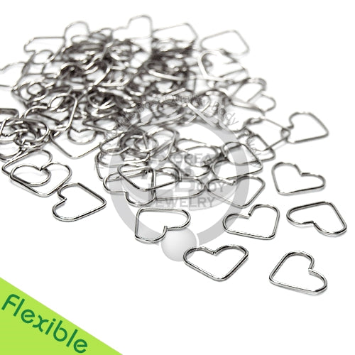 18G Heart Hoop, Flexible-316L S. Steel