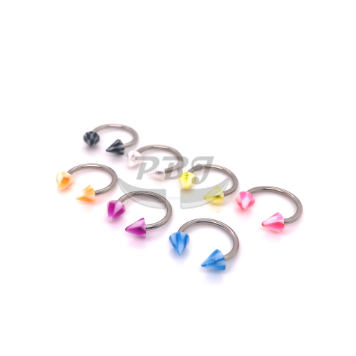 16G Acrylic CBB Horseshoe- Checker Cone