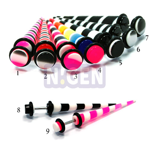 Fake Acrylic Expander- Slant Stripes