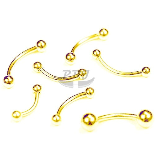 14G Gold Eyebrow-Gold Steel