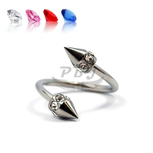 16G Twister, Multi Stone Cone-316L S. Steel