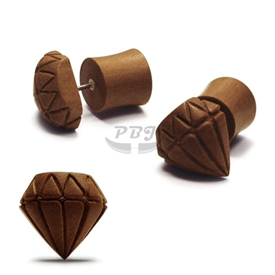 Wood Fake Barbell, Diamond