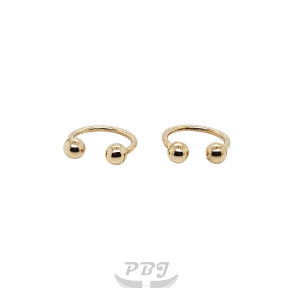 14K Gold- 16G CBB Horseshoe