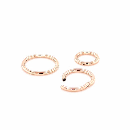 16G Hinged Segment Clicker - Rose Gold Steel