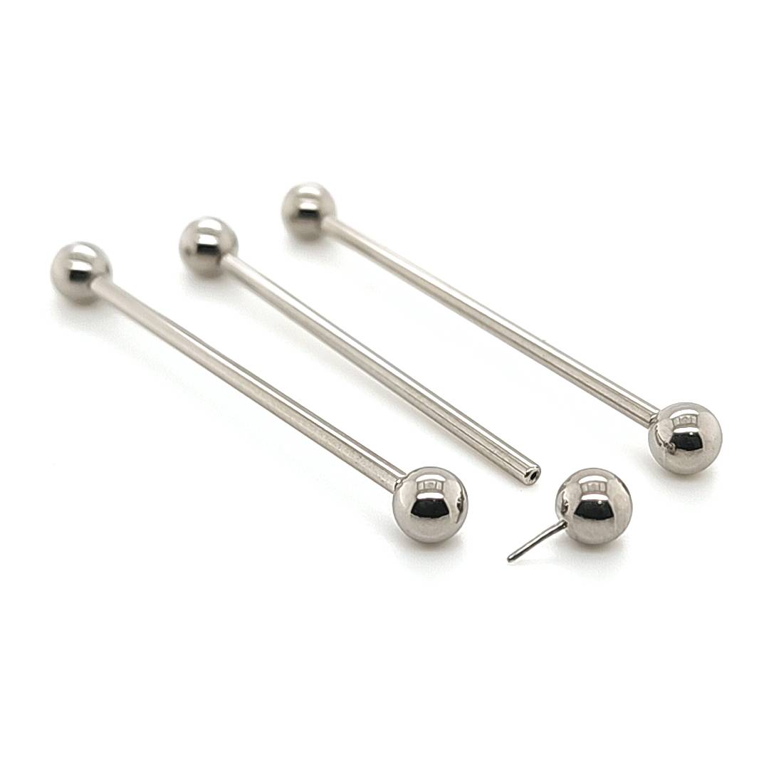 14G Both Push Threadless Industrial Barbell - 316L S. Steel – Pico Body ...