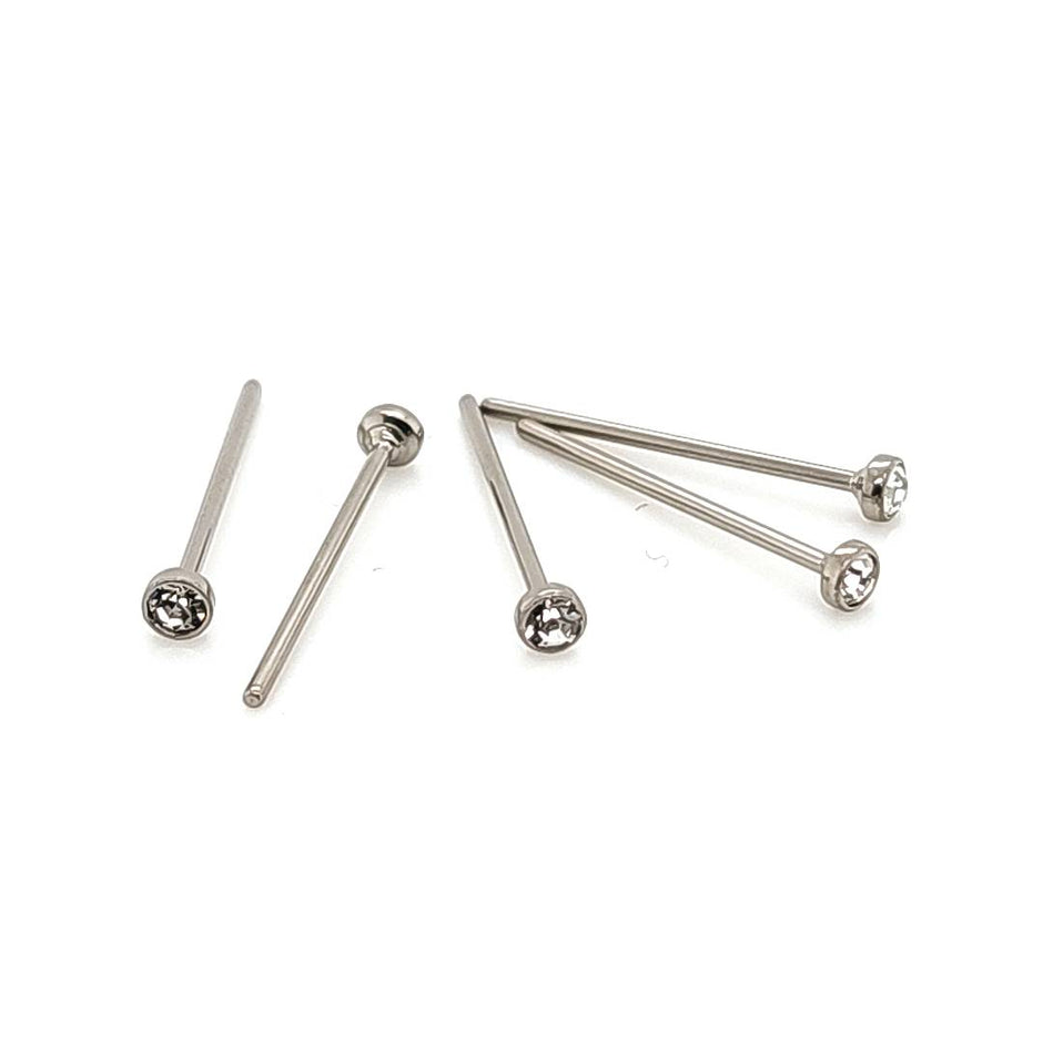 Titanium Body Jewelry Titanium Flat Back Nose Stud Pico Body Jewelry