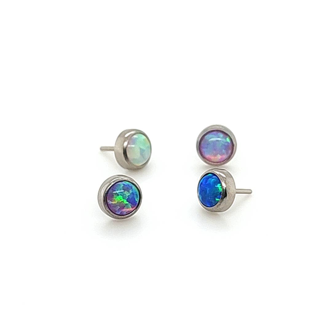 Opal Bezel Set Cabochon-F136 Eli Titanium