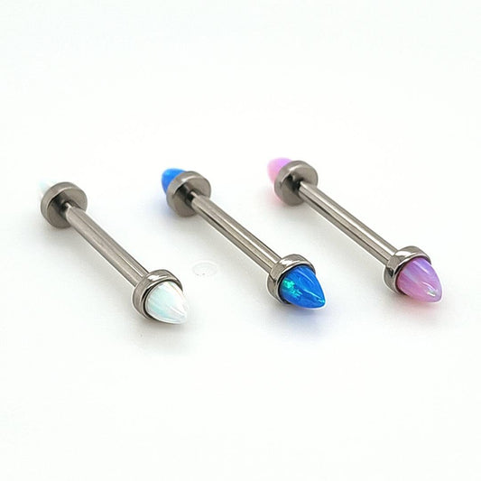 Opal Internally Threaded Bullet Nipple Barbell-F136 Eli Titanium