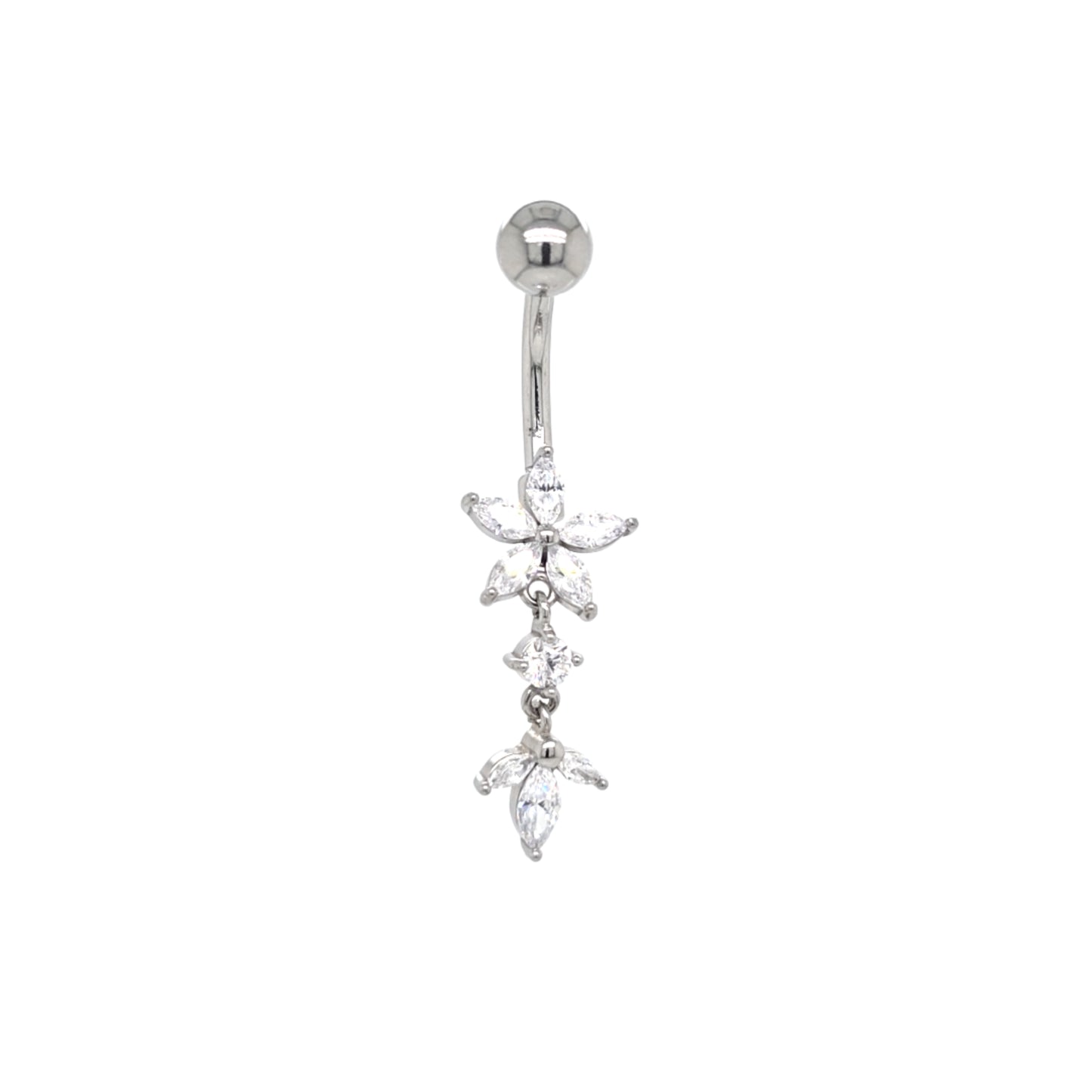 ST-009 All 316L Steel Dangle Belly - 316L S. Steel