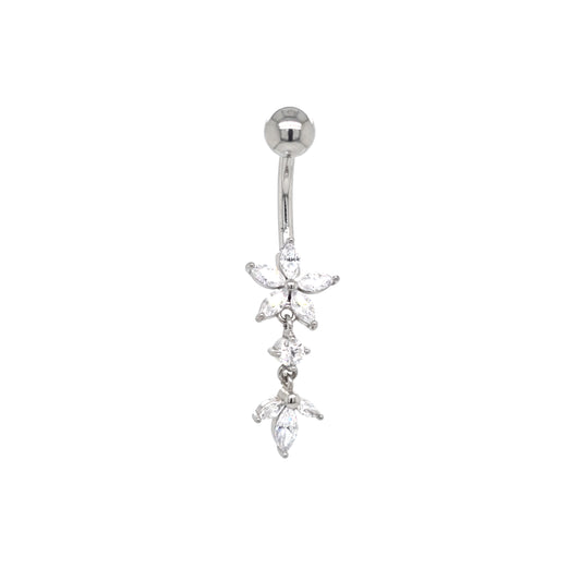 ST-009 All 316L Steel Dangle Belly - 316L S. Steel