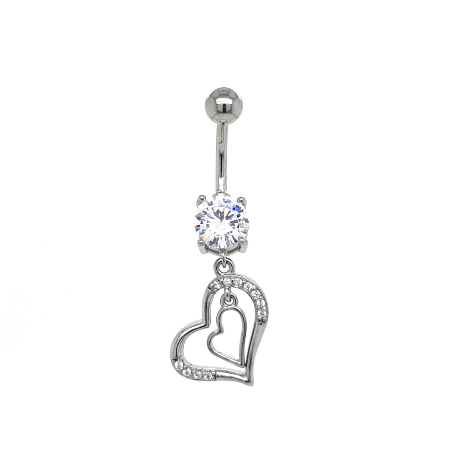 ST-011 All 316L Steel Dangle Belly -316L S. Steel