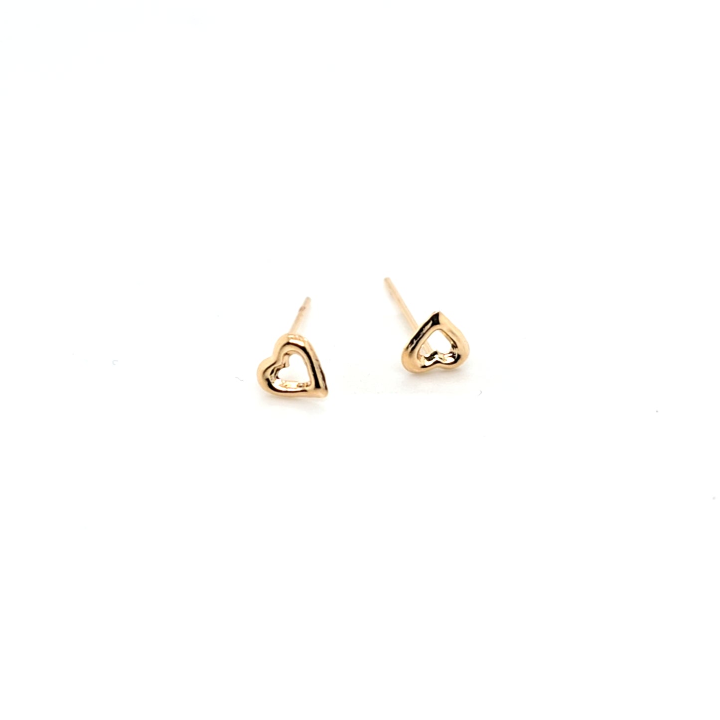 14K Gold- 22G Heart 2 Nose Stud