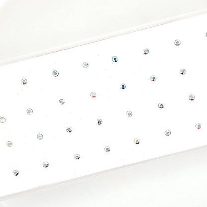 925.Sterling Silver- AB Color Gem Nosestud- 40pc. Box