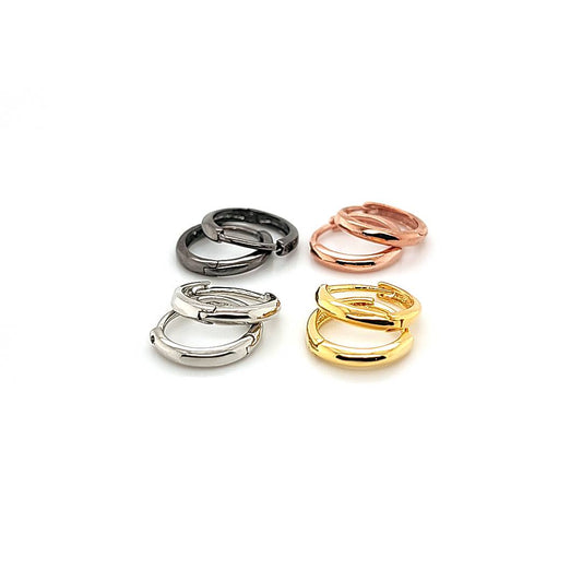 10mm Round Hoop Earring-Plated