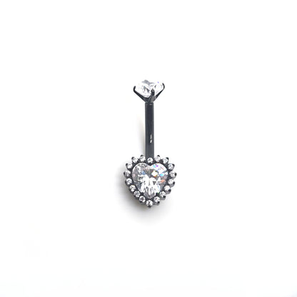 ST-007 Heart CZ  - 316L S. Steel