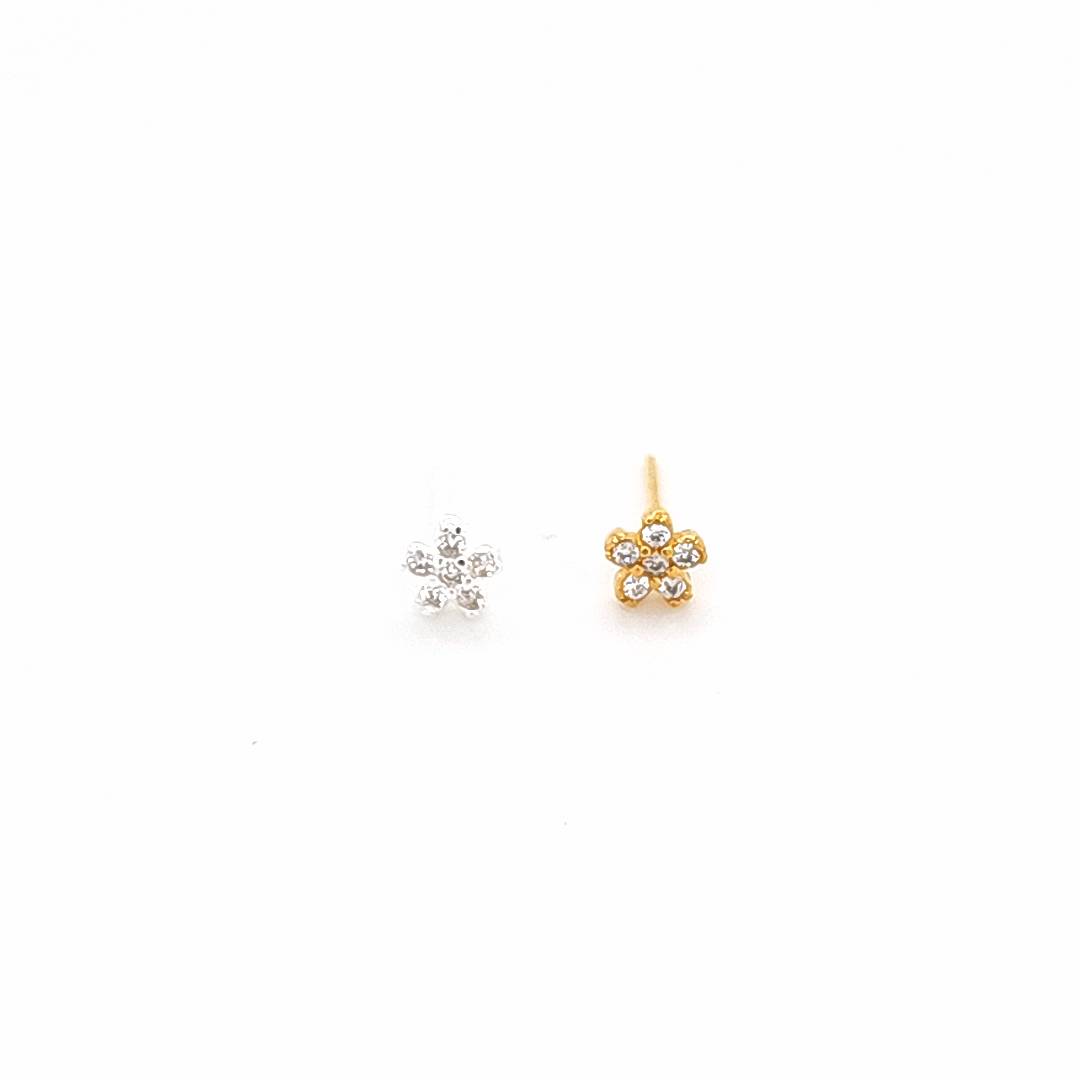 925.Sterling Silver-CZ Flower Nosestud, 20pc. Box