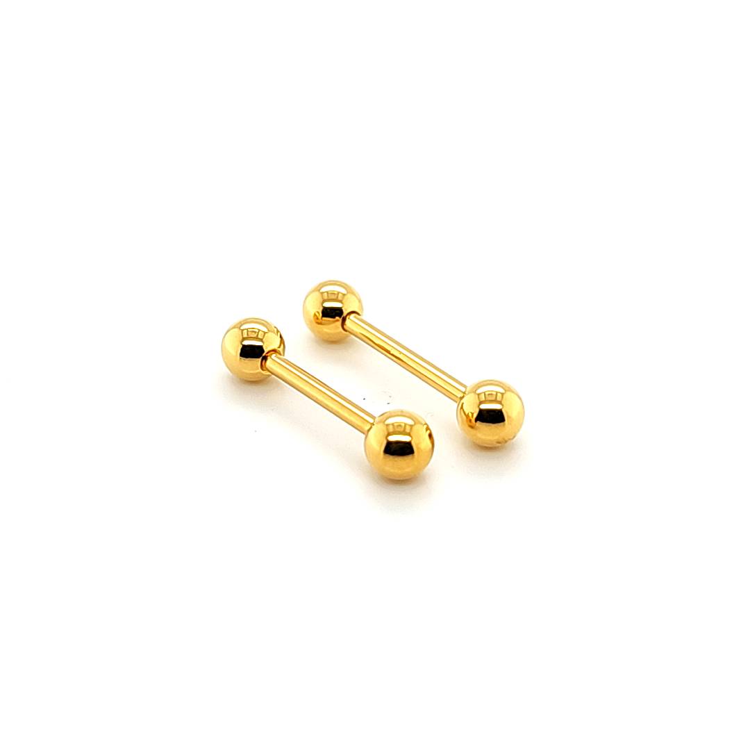 14K Gold- 14G Barbell