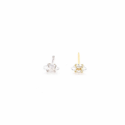 925.Sterling Silver-Marquise CZ Nosestud, 20pc. Box