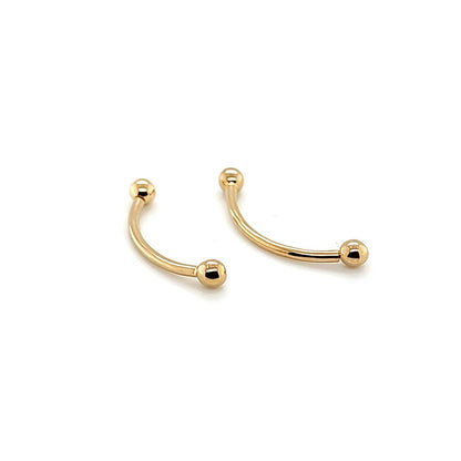 14K Gold- 16G Curved Barbell