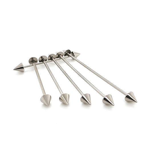 16G/14G Industrial Barbell, Cone-316L S. Steel