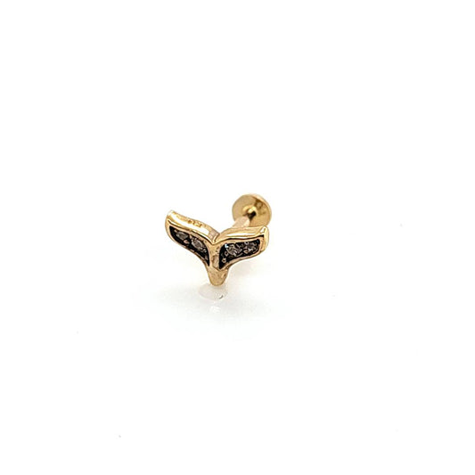 14K Gold- 18g/16g Whale Tail Labret