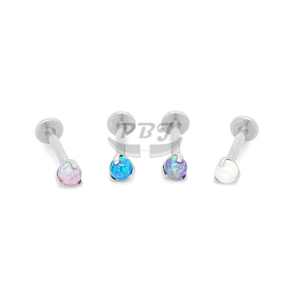 16G Opal Labret, Claw Set- 316L S. Steel