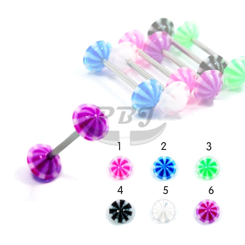 14G Acrylic Barbell-UFO