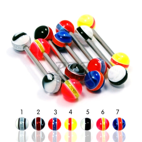 14G Acrylic Barbell-MGM Multilay