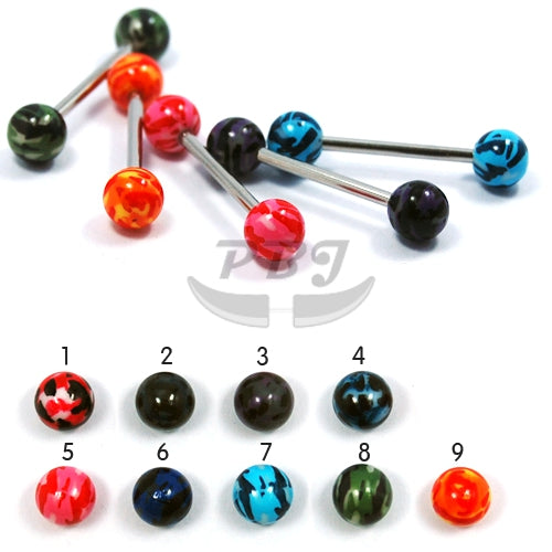 14G Acrylic Barbell-Camouflage