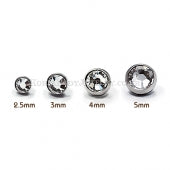 14G Dermal Anchor Top, Jeweled- 316L S. Steel