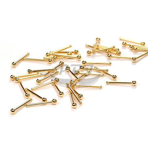 22G Nose Stud, Ball Top 20pc. Case-Gold Steel