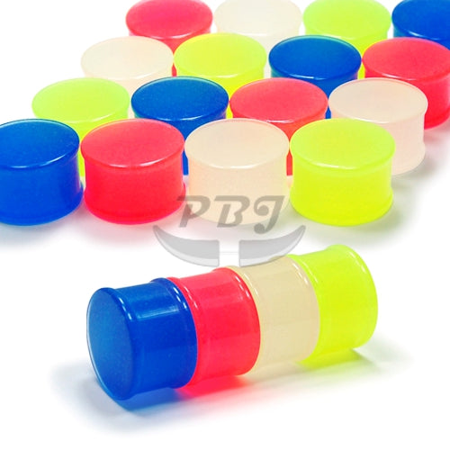 Acrylic-Double Flare Solid Plug, Glow