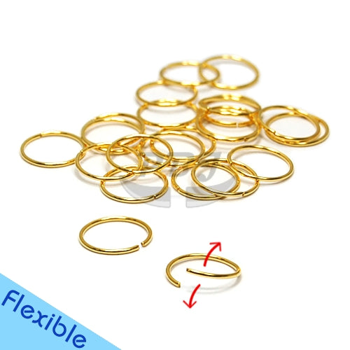 20G Nose Hoop, Flexible-Gold Steel & Rose Gold