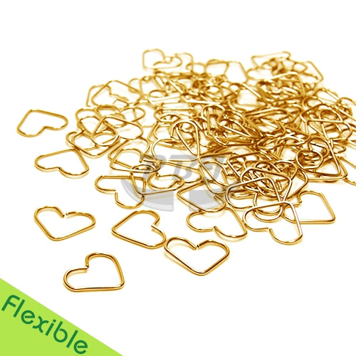 16G Heart Hoop, Flexible-Gold Steel
