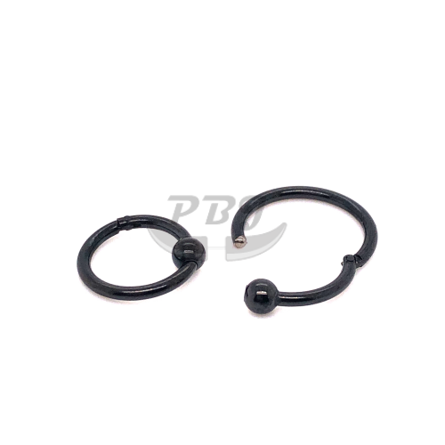 16G-BCR Hinged Segment with ball Clicker-Black Steel