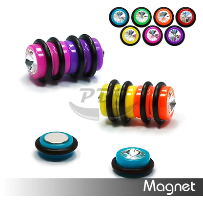 Magnetic Acrylic Fake Plug- Jeweled
