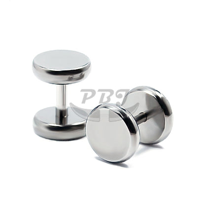 16G Round Fake Barbell-316L S. Steel