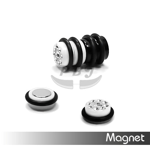 Magnetic Acrylic Fake Plug- Multi Jeweled
